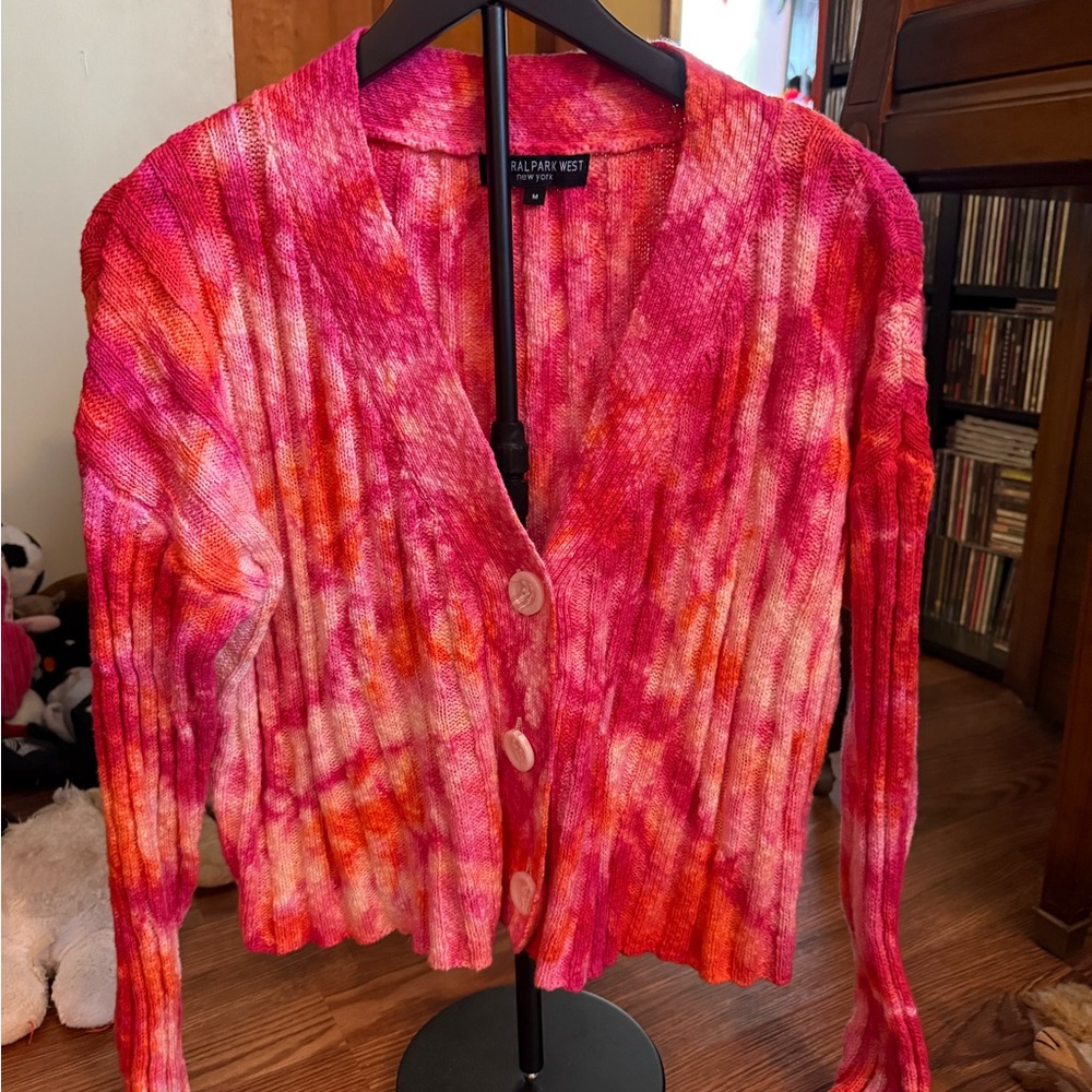Central Park West Vibrant Pink and Orange Cardigan